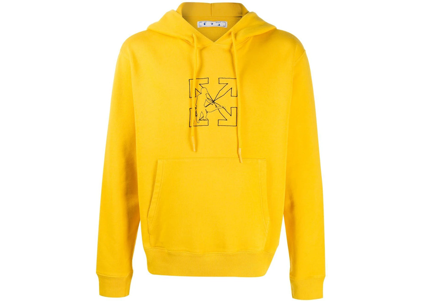 OFF-WHITE Slim Fit Workers Hoodie Hoodie Yellow/Black