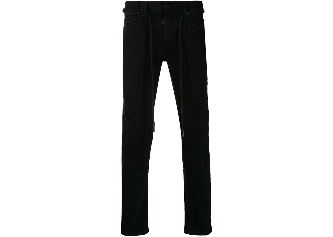 OFF-WHITE Slim Low Crotch Gabardine Denim Jeans Black