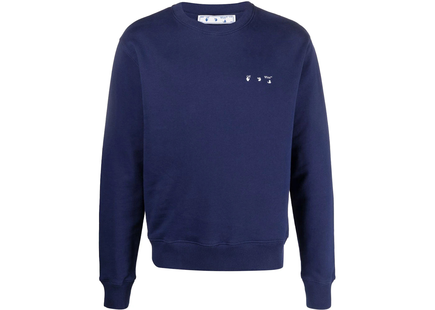 OFF-WHITE Slim fit Sewn Arrows Crewneck Navy White