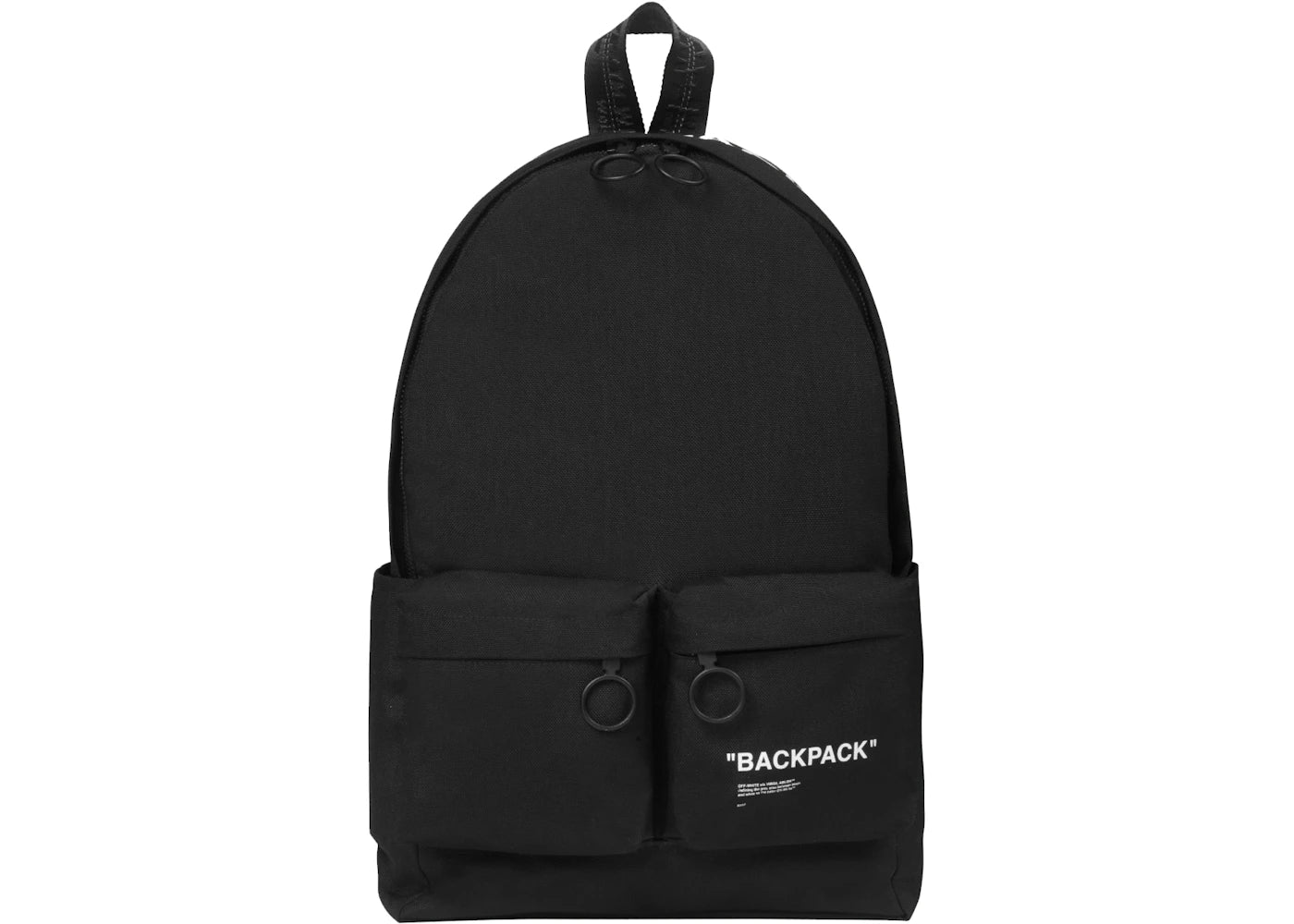 OFF-WHITE Slogan-Print Backpack Black/White