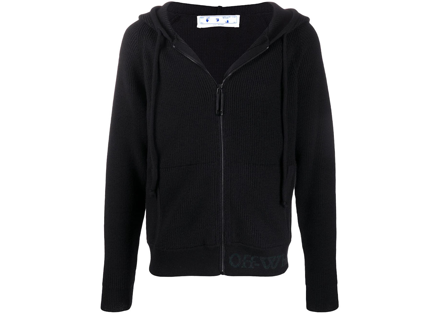 OFF-WHITE Slouch Zip-up Hoodie Black/Black