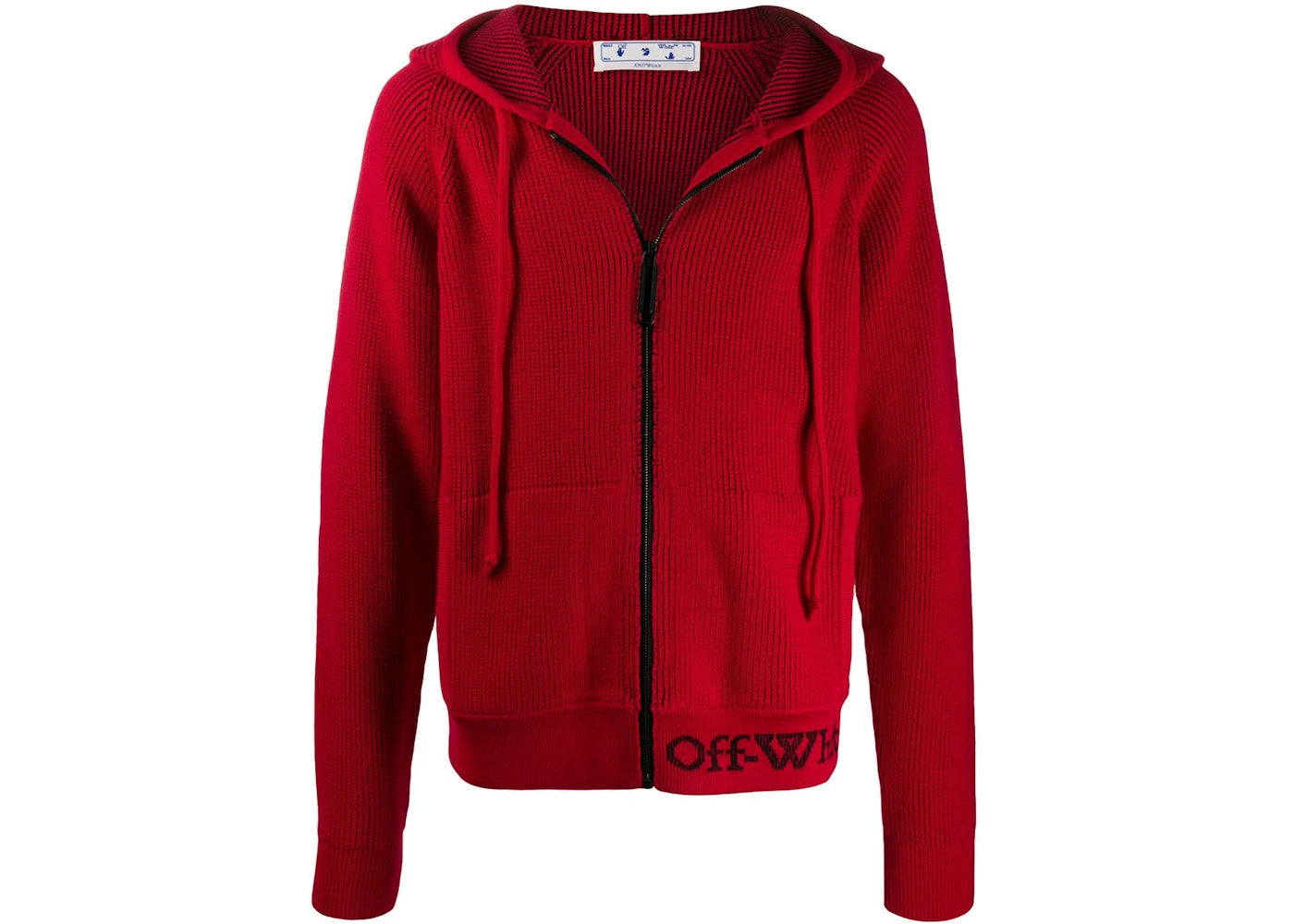 OFF-WHITE Slouch Zip-up Hoodie Red/Black