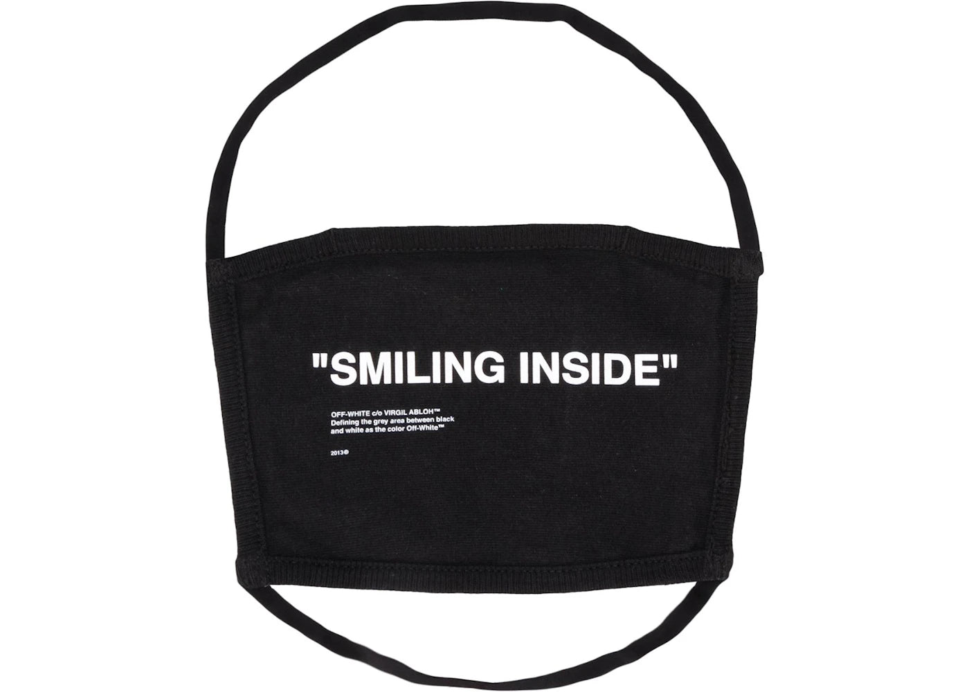 OFF-WHITE Smiling Inside Face Mask Black/White