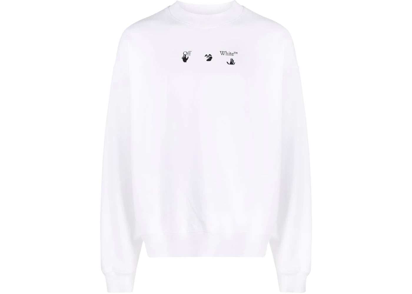 OFF-WHITE Splatter Arrows Logo Crewneck White/Black