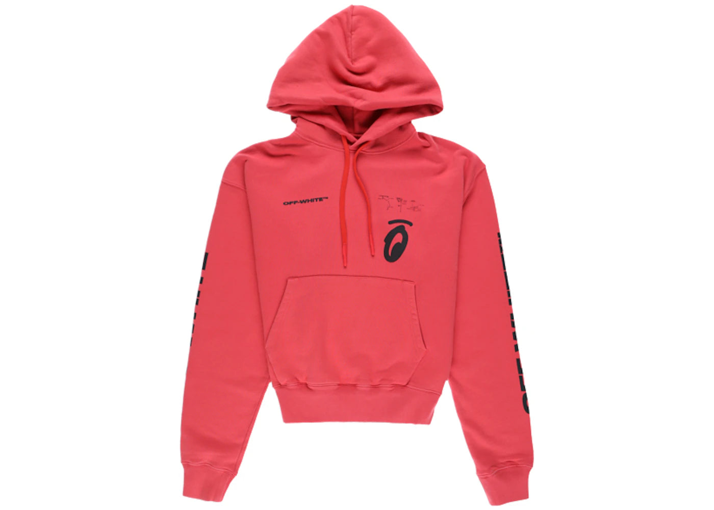 OFF-WHITE Splitted Arrows Hoodie Red/Black