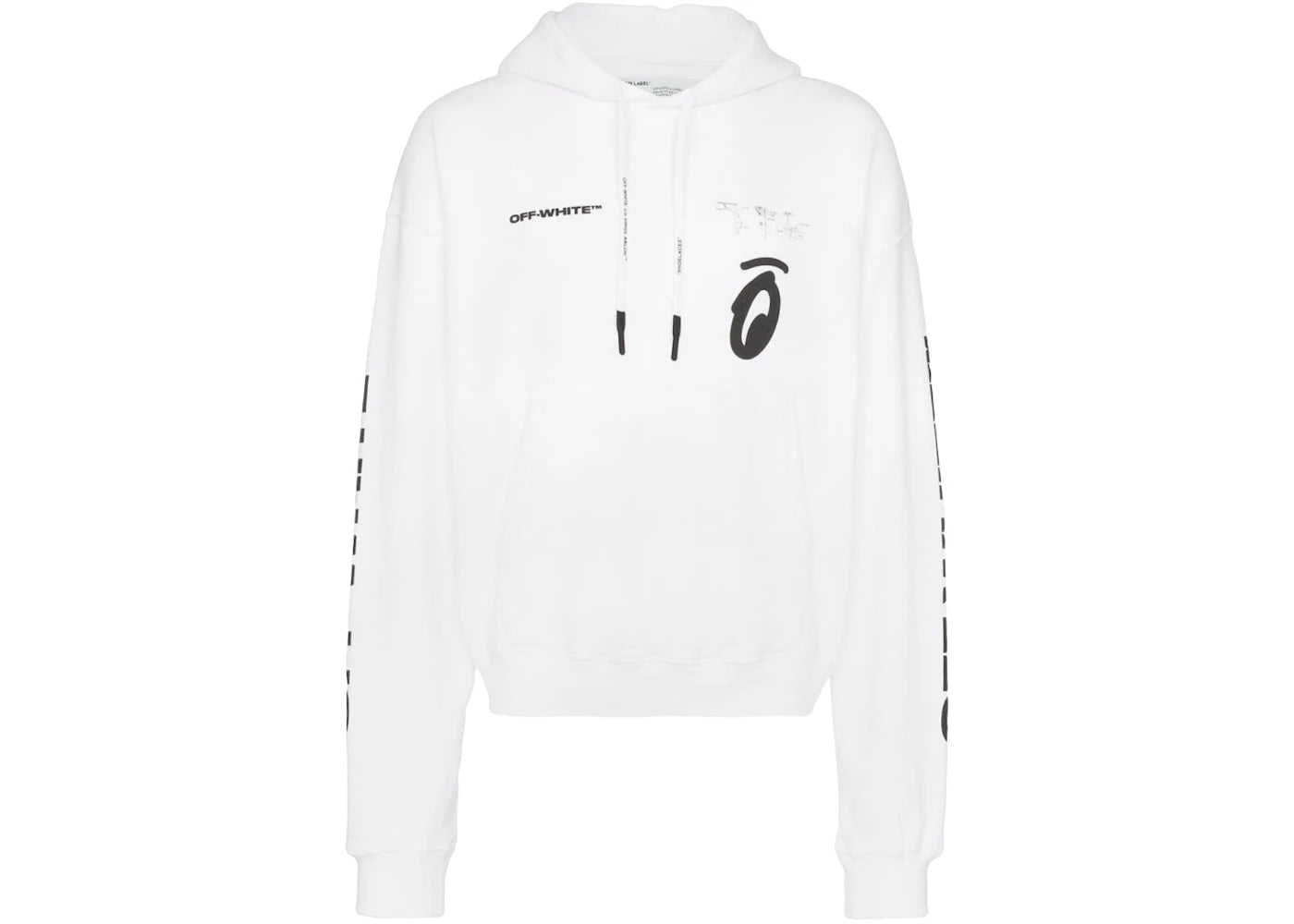 OFF-WHITE Splitted Arrows Hoodie White/Black