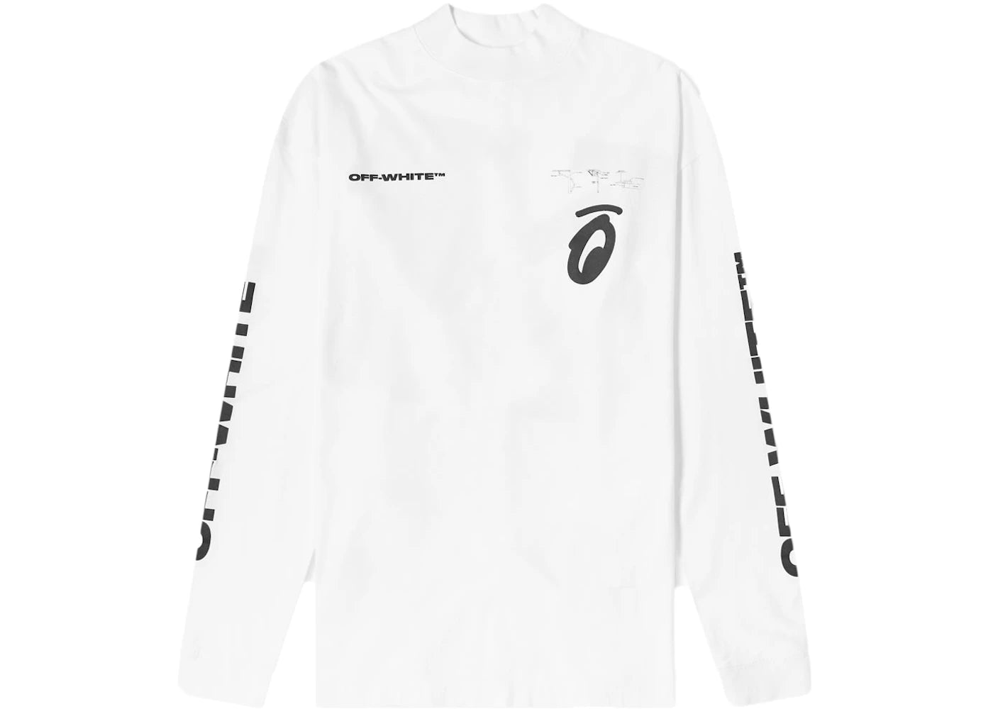 OFF-WHITE Splitted Arrows Long Sleeve T-shirt White/Black