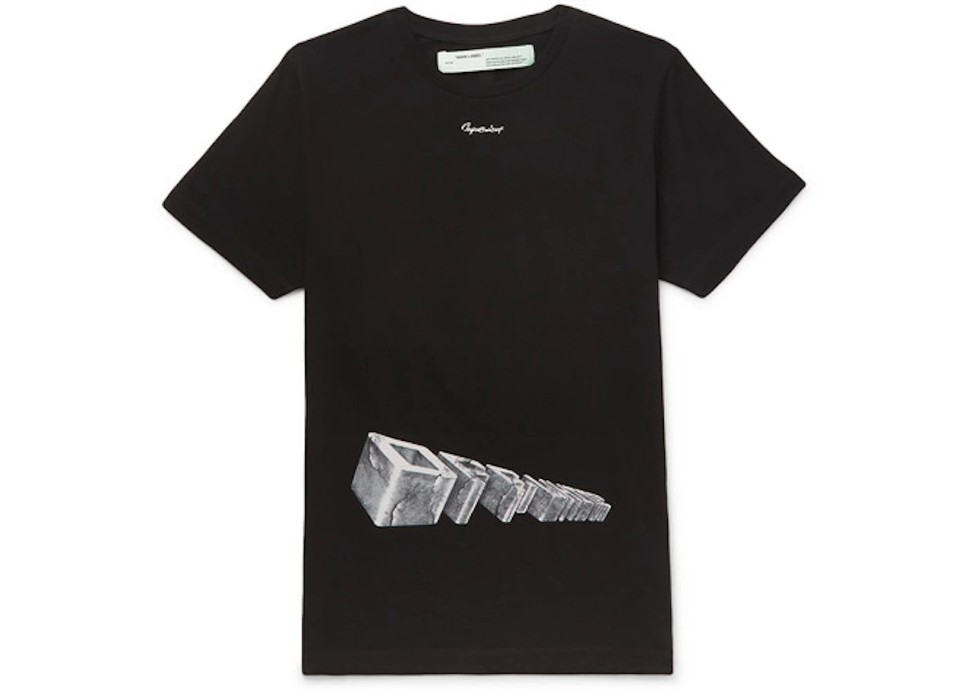 OFF-WHITE Stone Logo Graphic Print T-Shirt Black/Multicolor