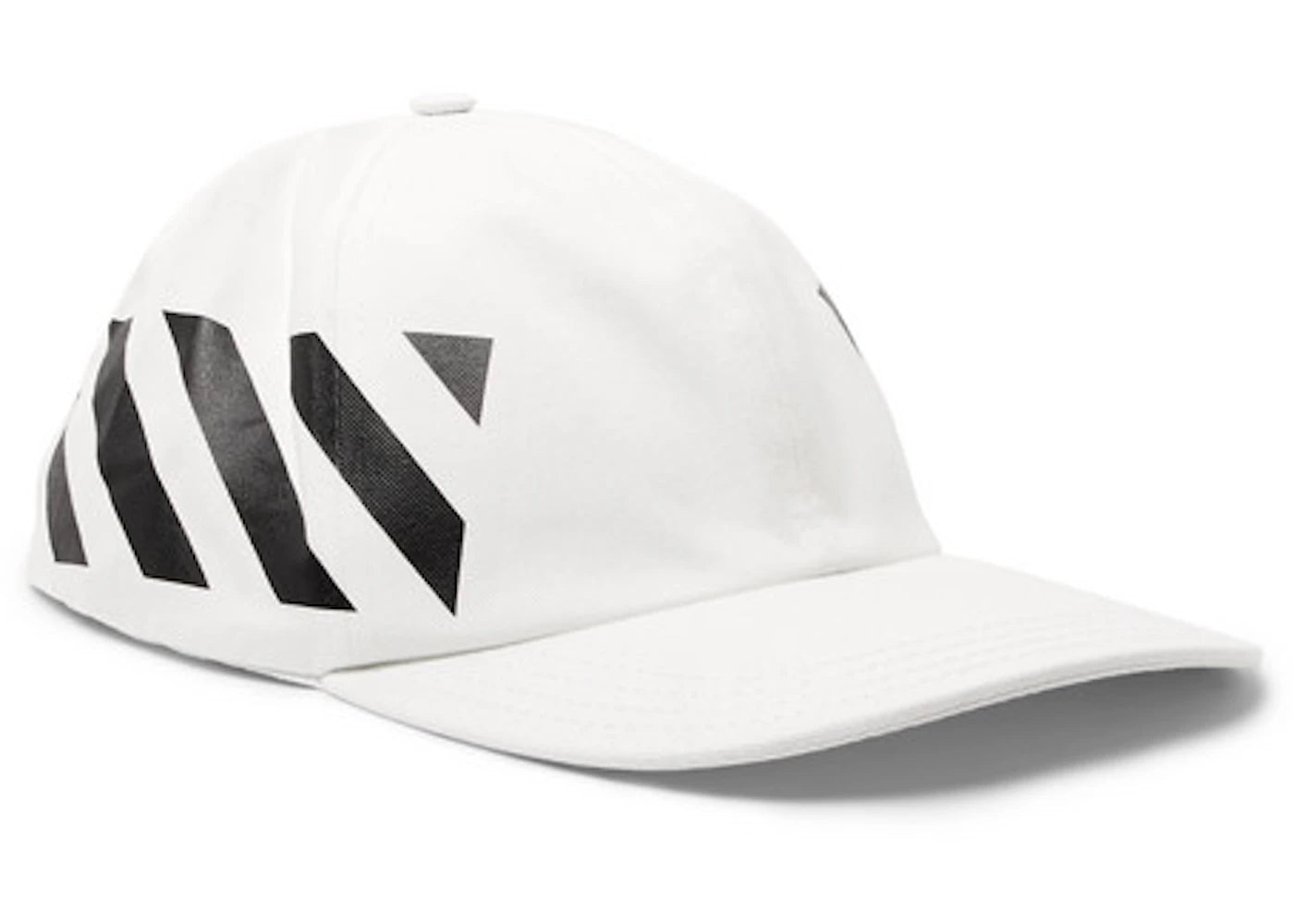 OFF-WHITE Striped Diag Baseball Hat White/Black