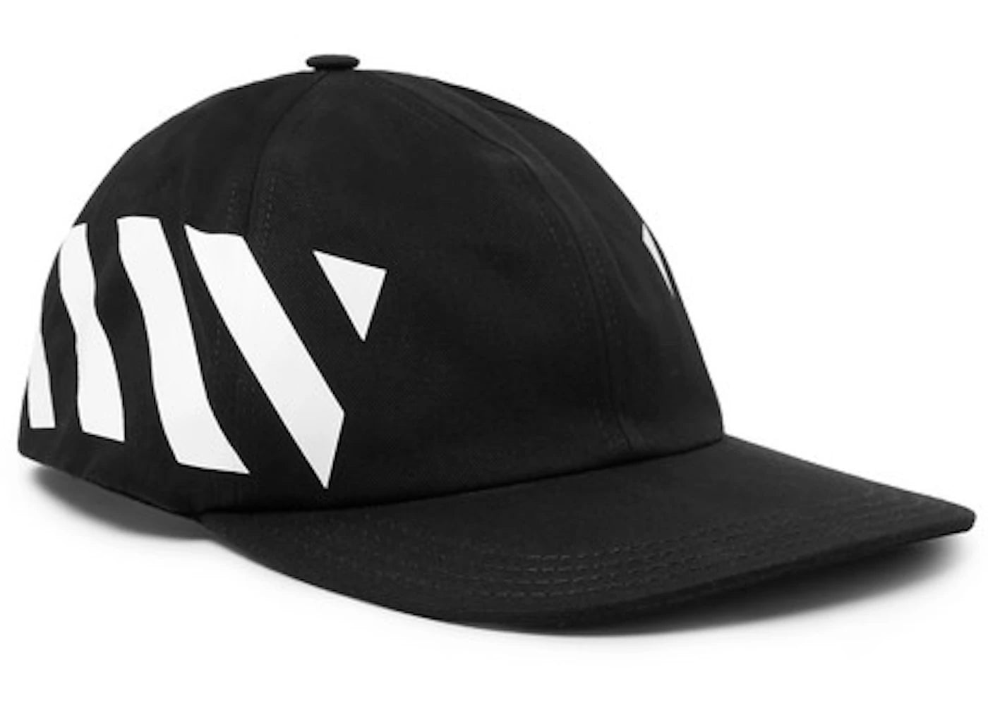 OFF-WHITE Striped Diag Canvas Hat Black/White