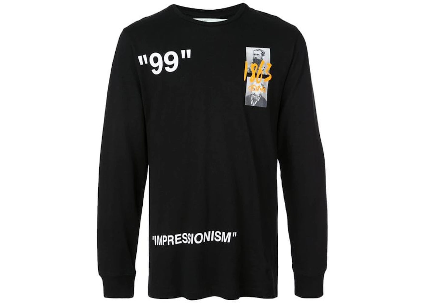 OFF-WHITE Summer Graphic Print L/S T-Shirt Black/Multicolor