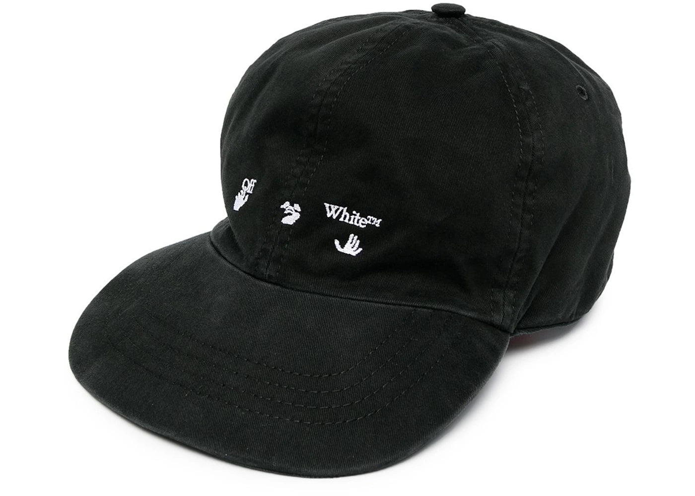 OFF-WHITE Swimming Man Embroidered Baseball Cap Black/White