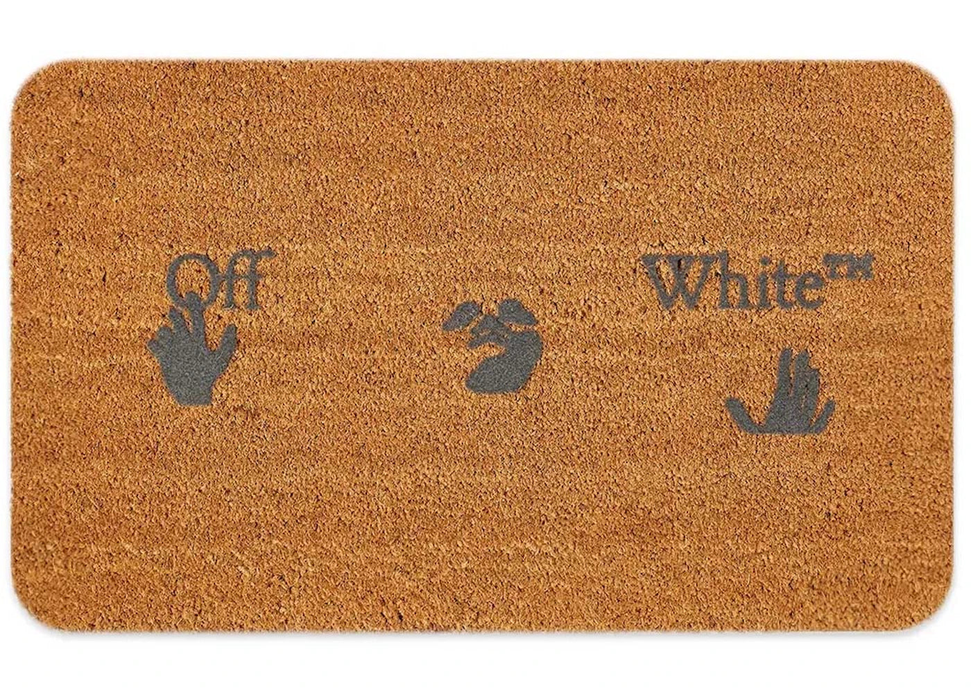 OFF-WHITE Swimming Man Logo Doormat Brown