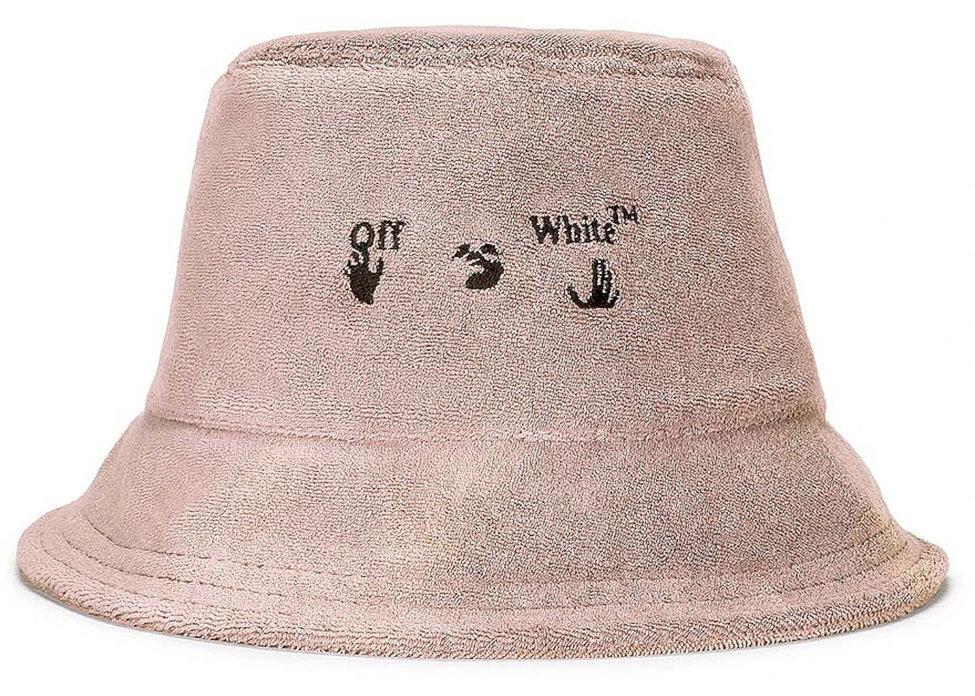 OFF-WHITE Swimming Man Towel Bucket Hat Nude/Black