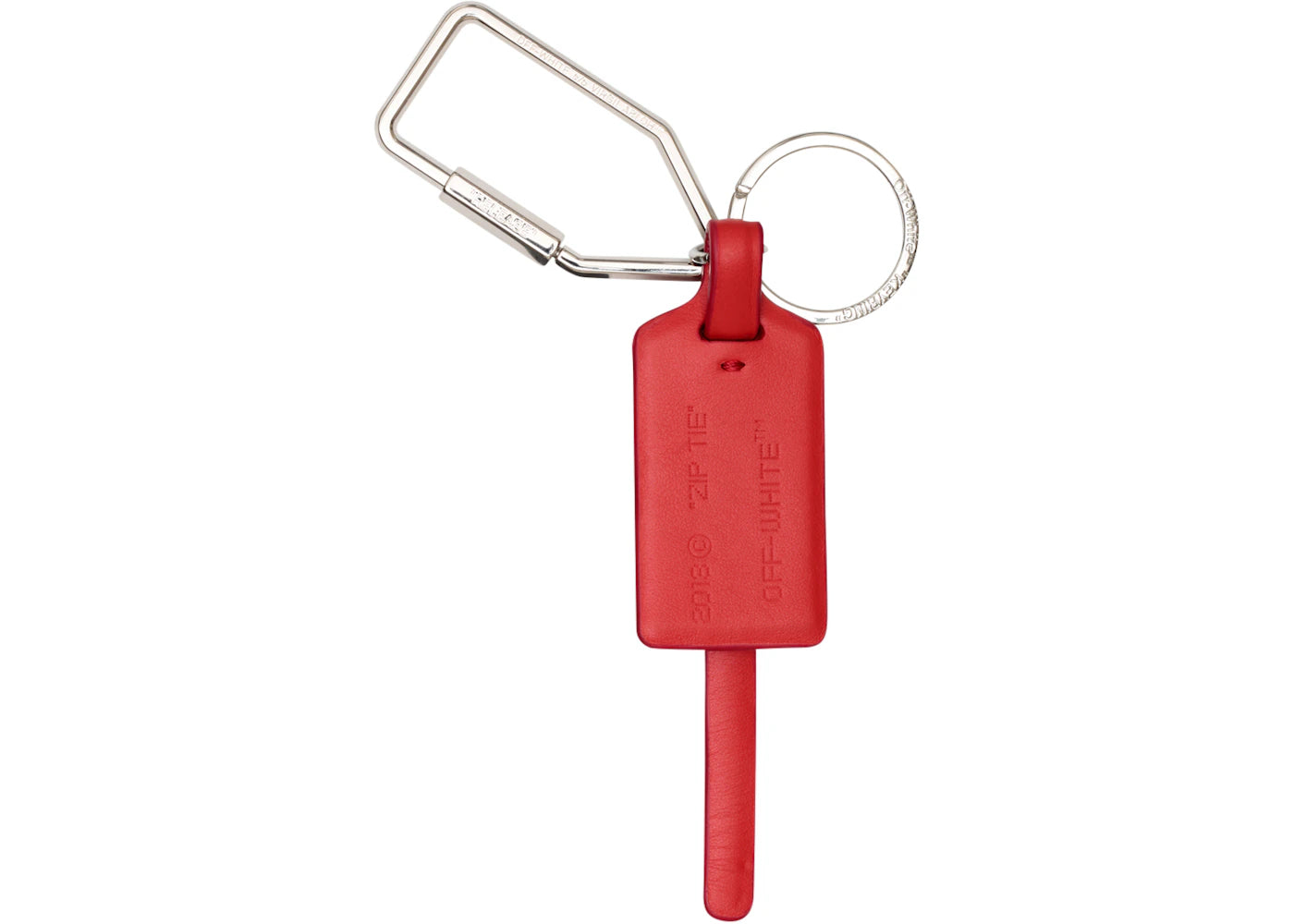 OFF-WHITE Tag Keychain (SS19) Red