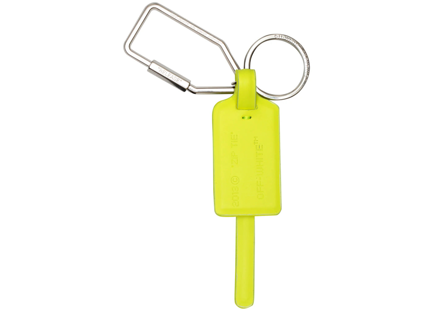 OFF-WHITE Tag Keychain (SS19) Yellow