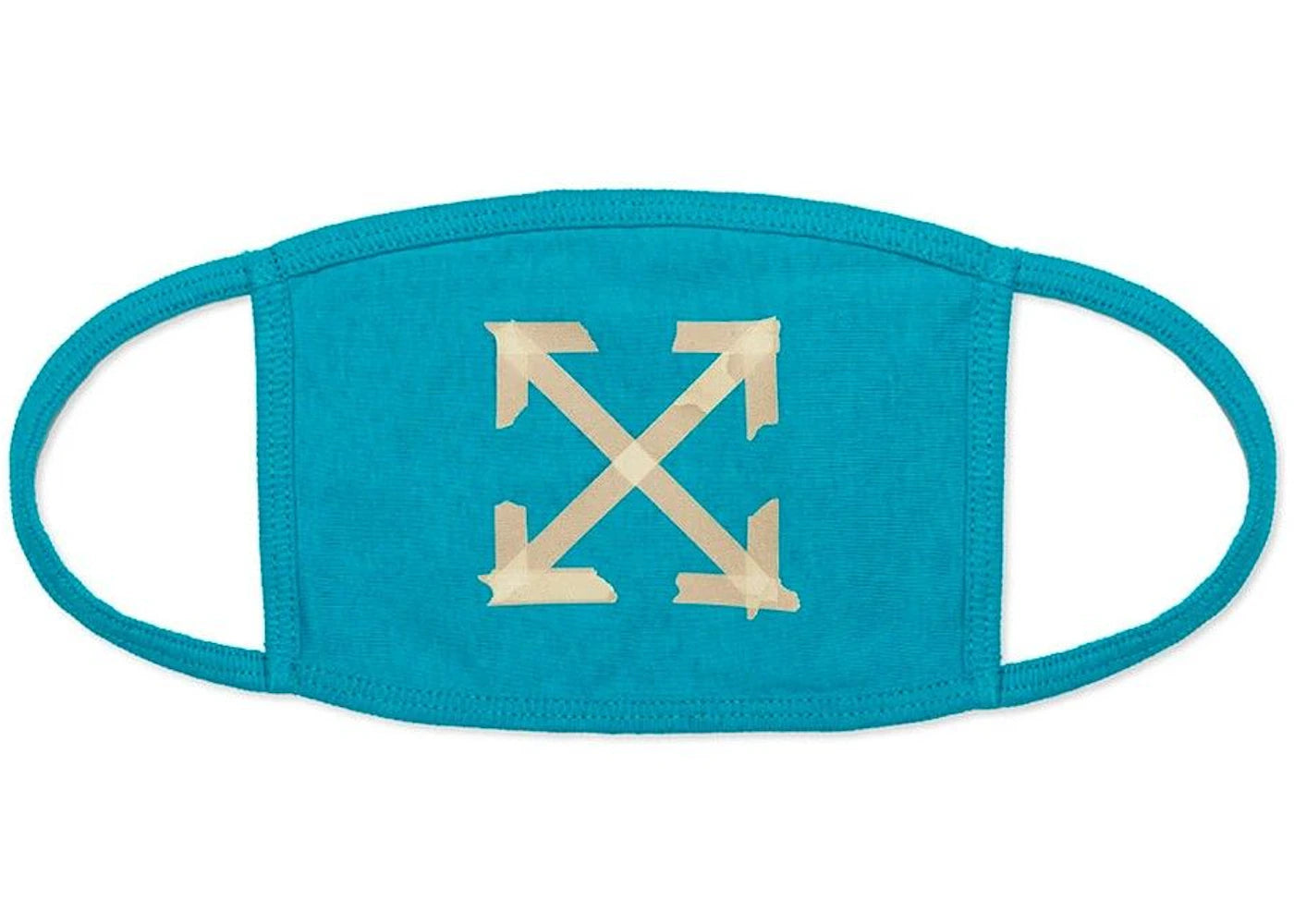 OFF-WHITE Tape Arrow Face Mask Petrol Blue