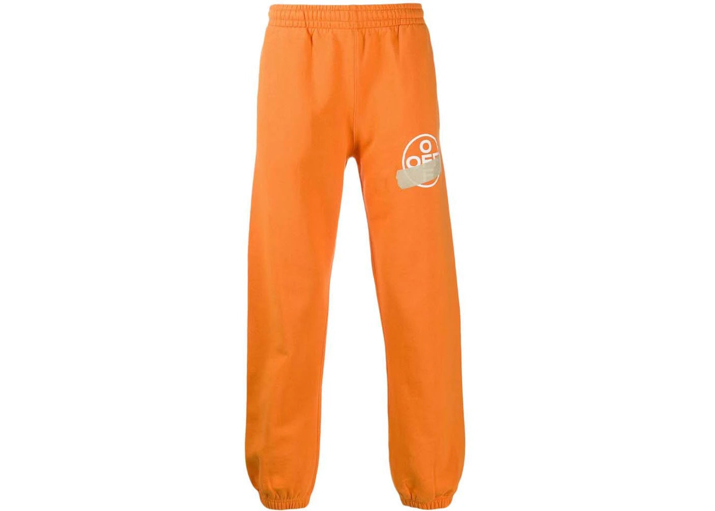 OFF-WHITE Tape Arrows Shorten Sweatpants Orange