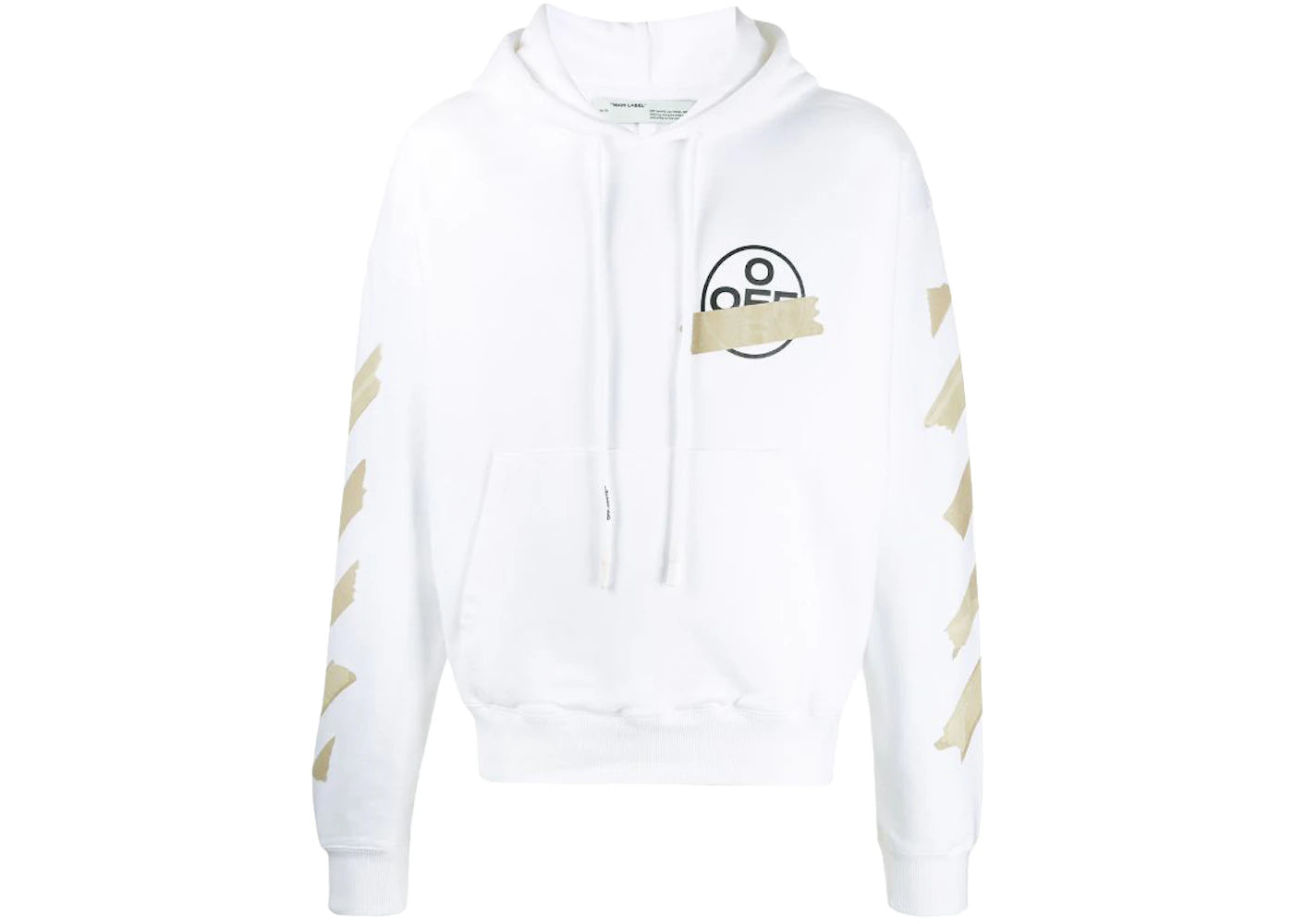 OFF-WHITE Tape Diag Arrows Hoodie White/Beige