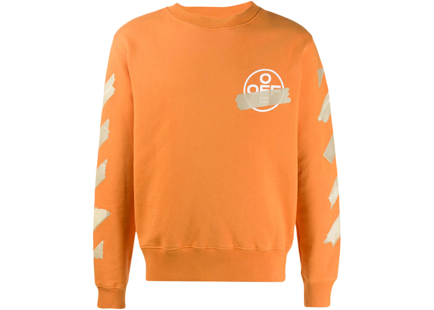 OFF-WHITE Tape Diag Arrows Sweatshirt Orange/Beige