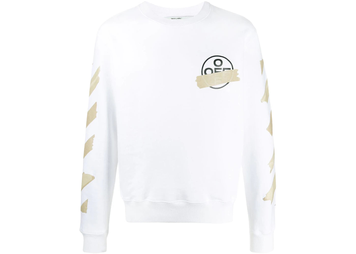 OFF-WHITE Tape Diag Arrows Sweatshirt White/Beige