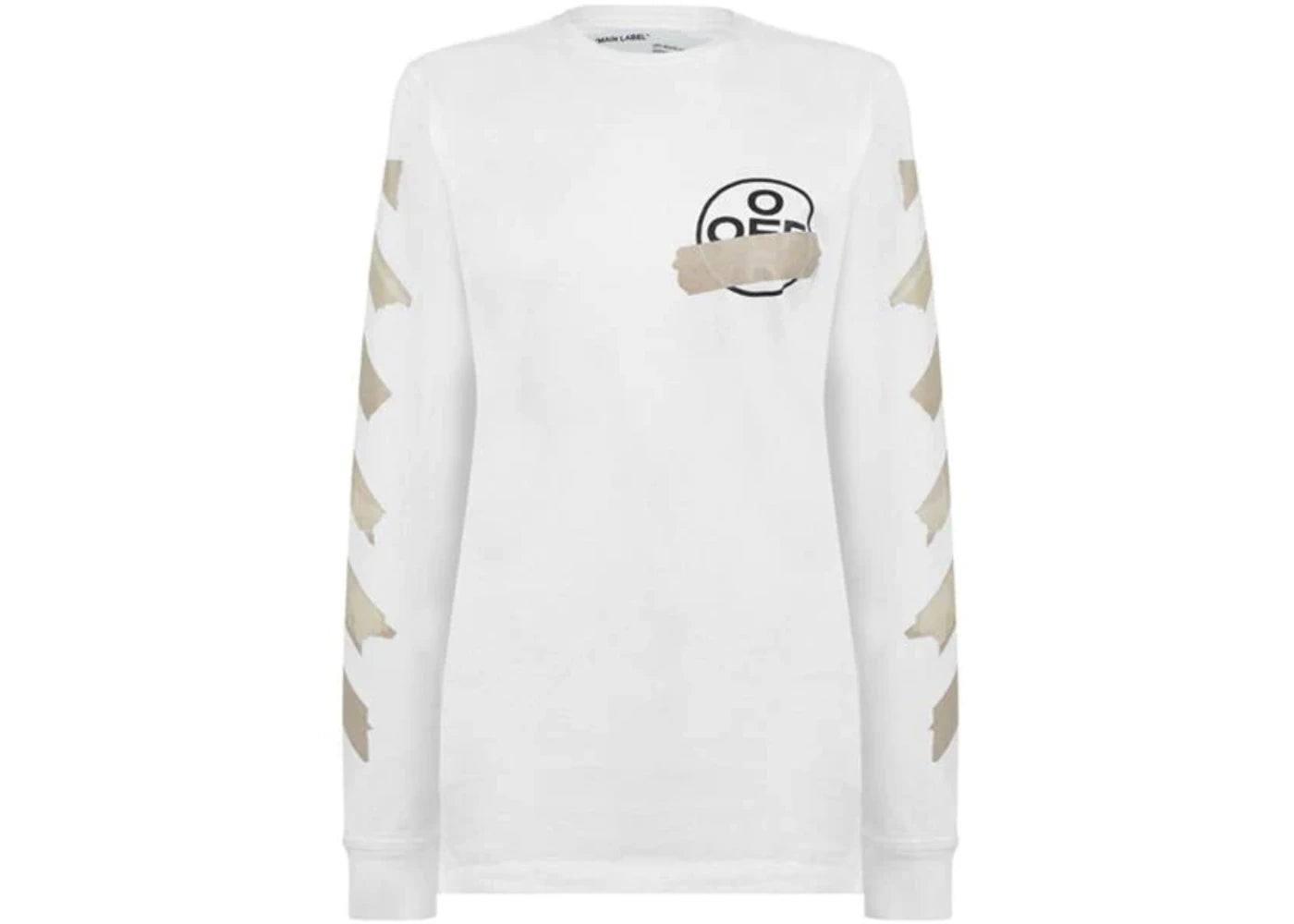 OFF-WHITE Tape Longsleeve T-Shirt White