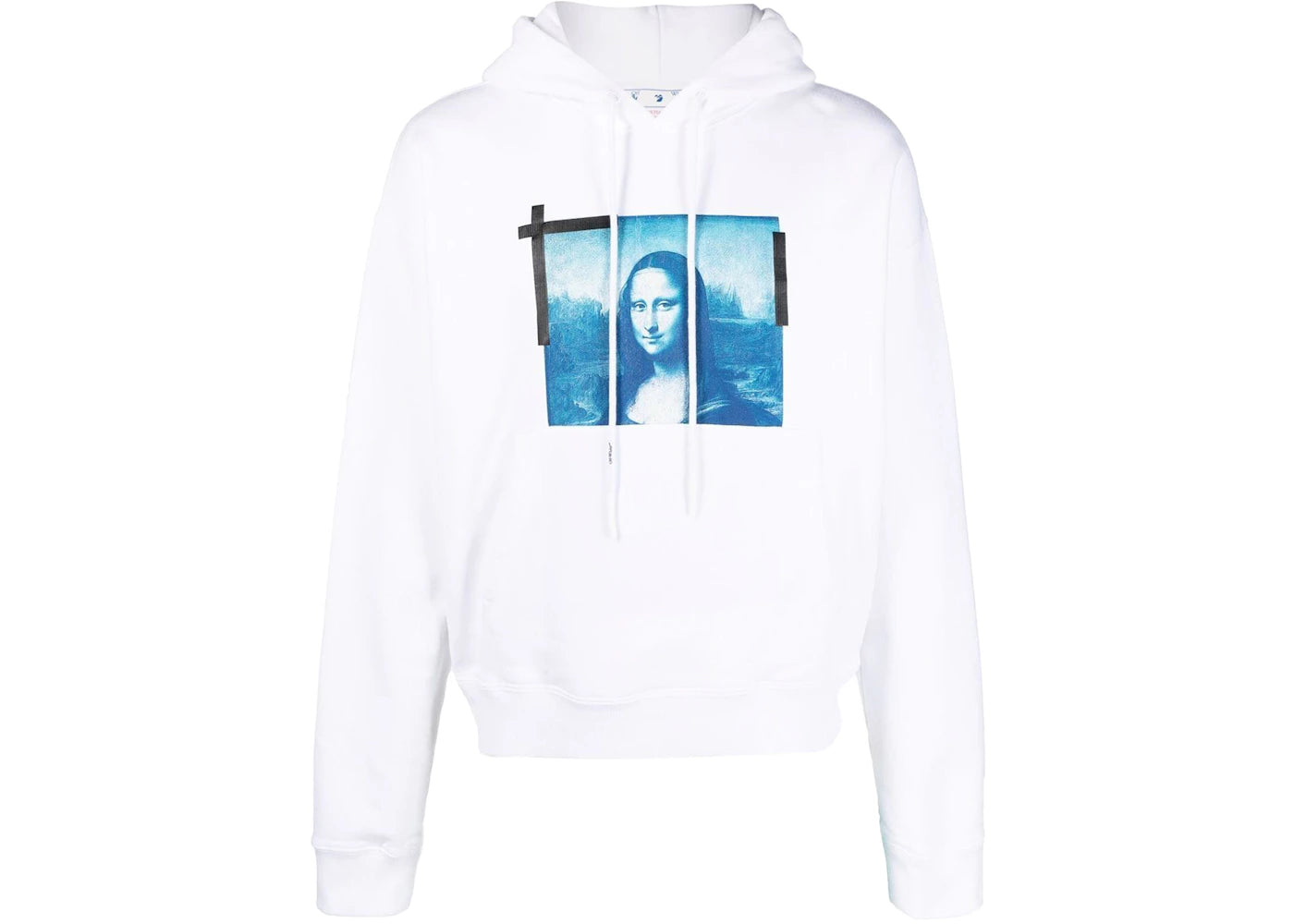 OFF-WHITE Taped Mona Lisa Over Hoodie White/Black/Blue