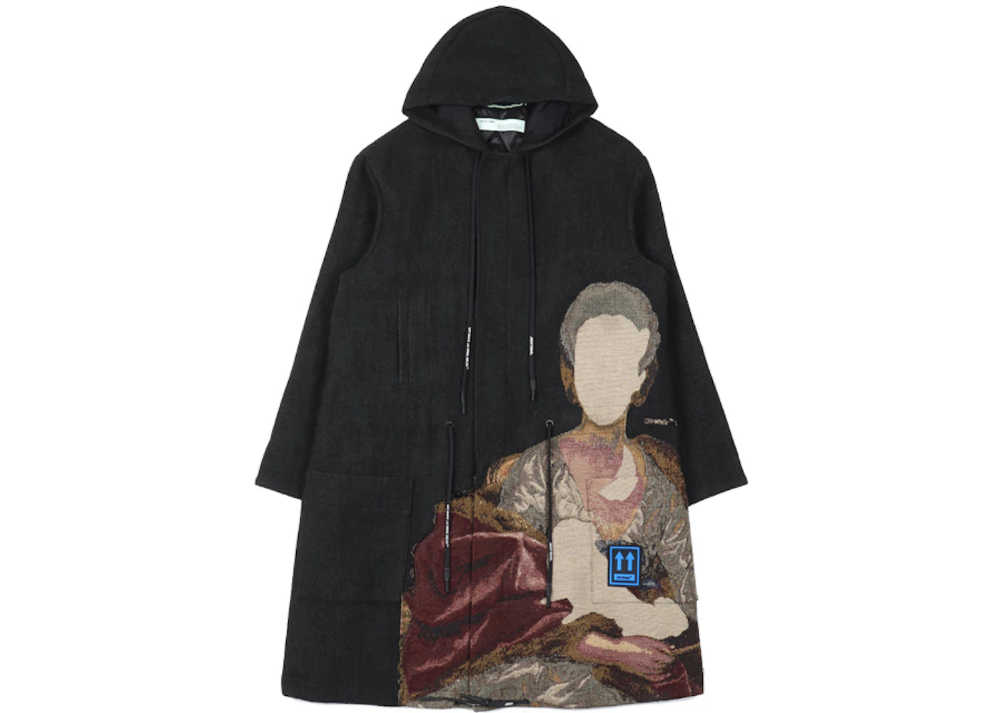 OFF-WHITE Tapestry Parka Coat Black