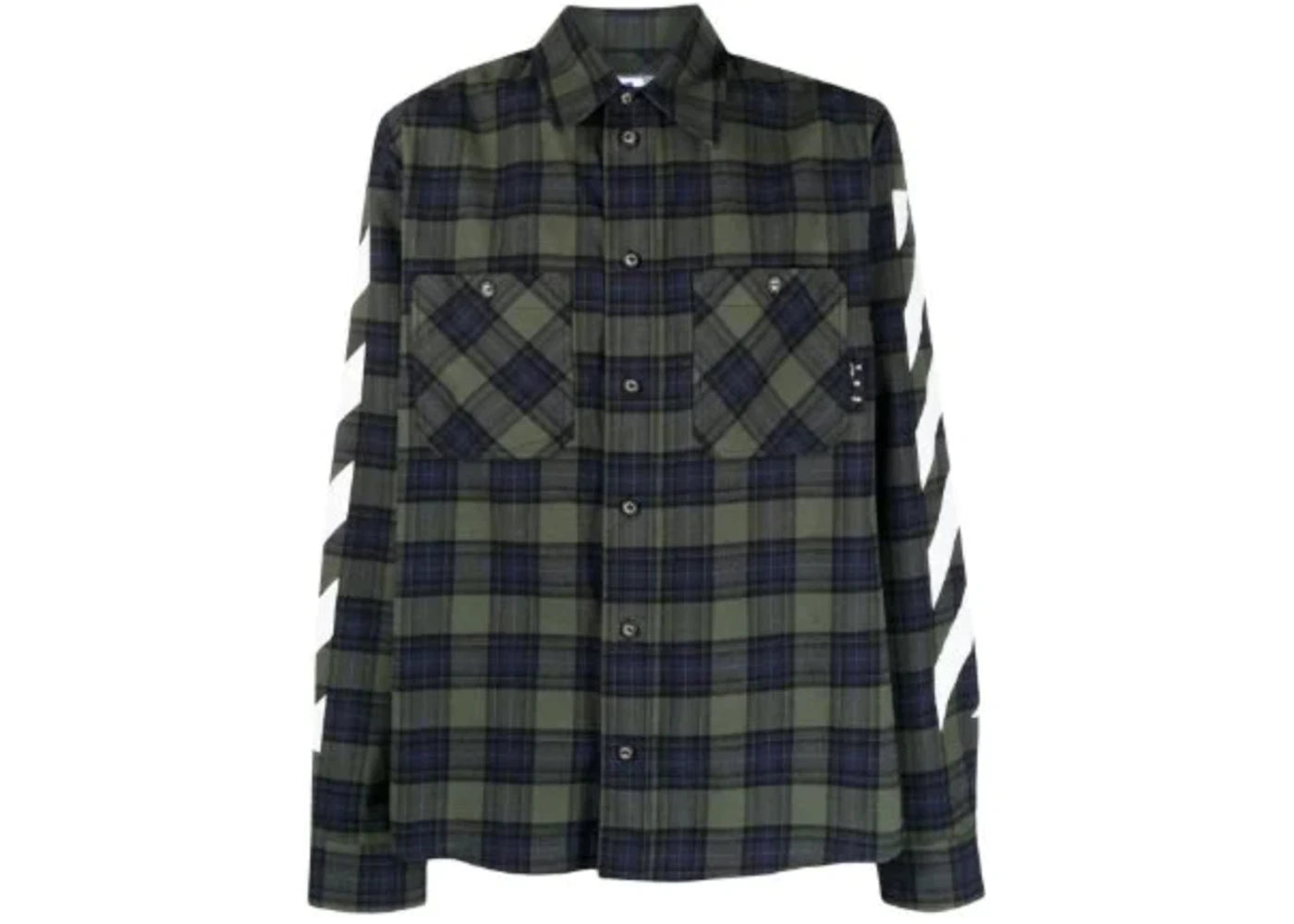 OFF-WHITE Tartan Diagonal Shirt Green