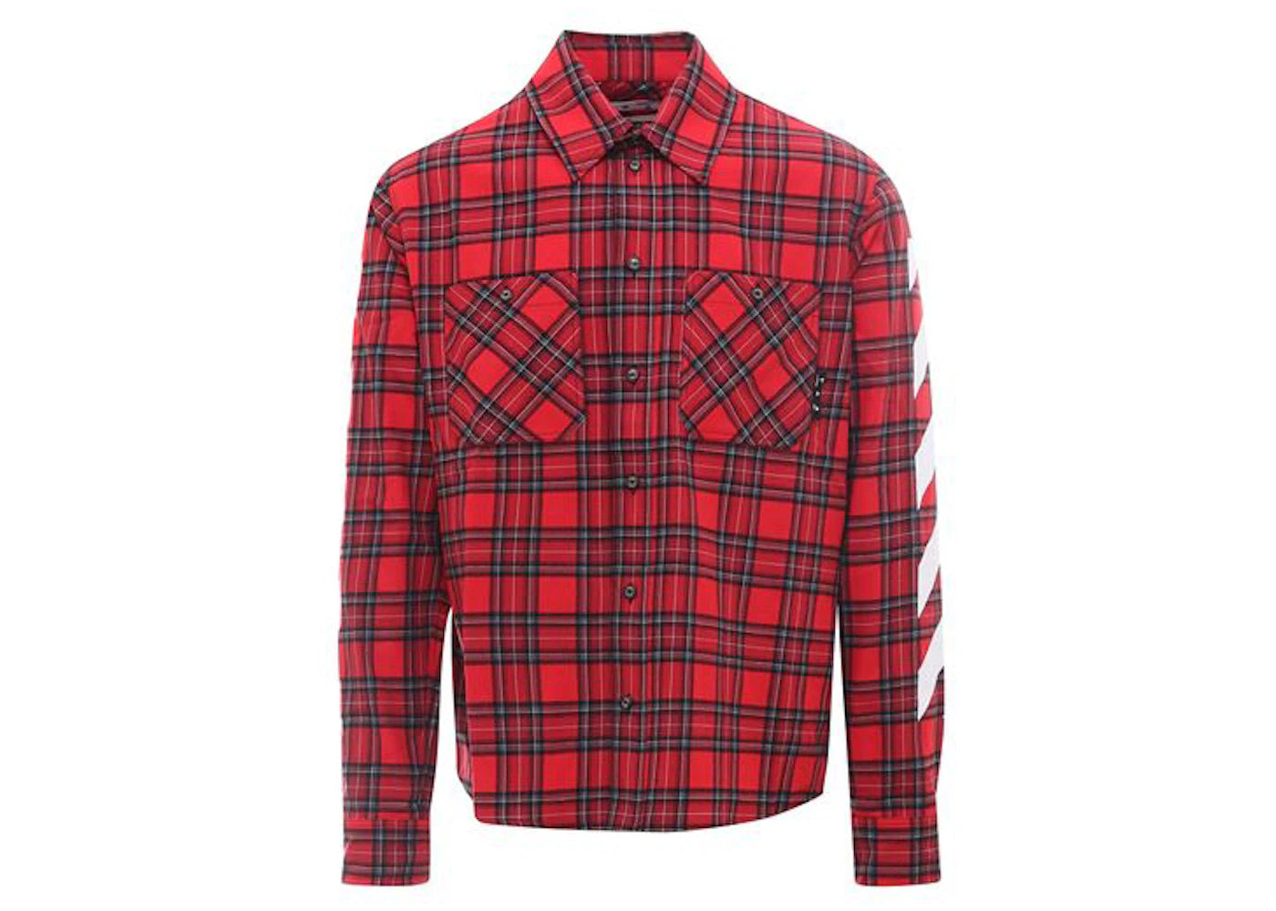 OFF-WHITE Tartan Diagonal Shirt Red