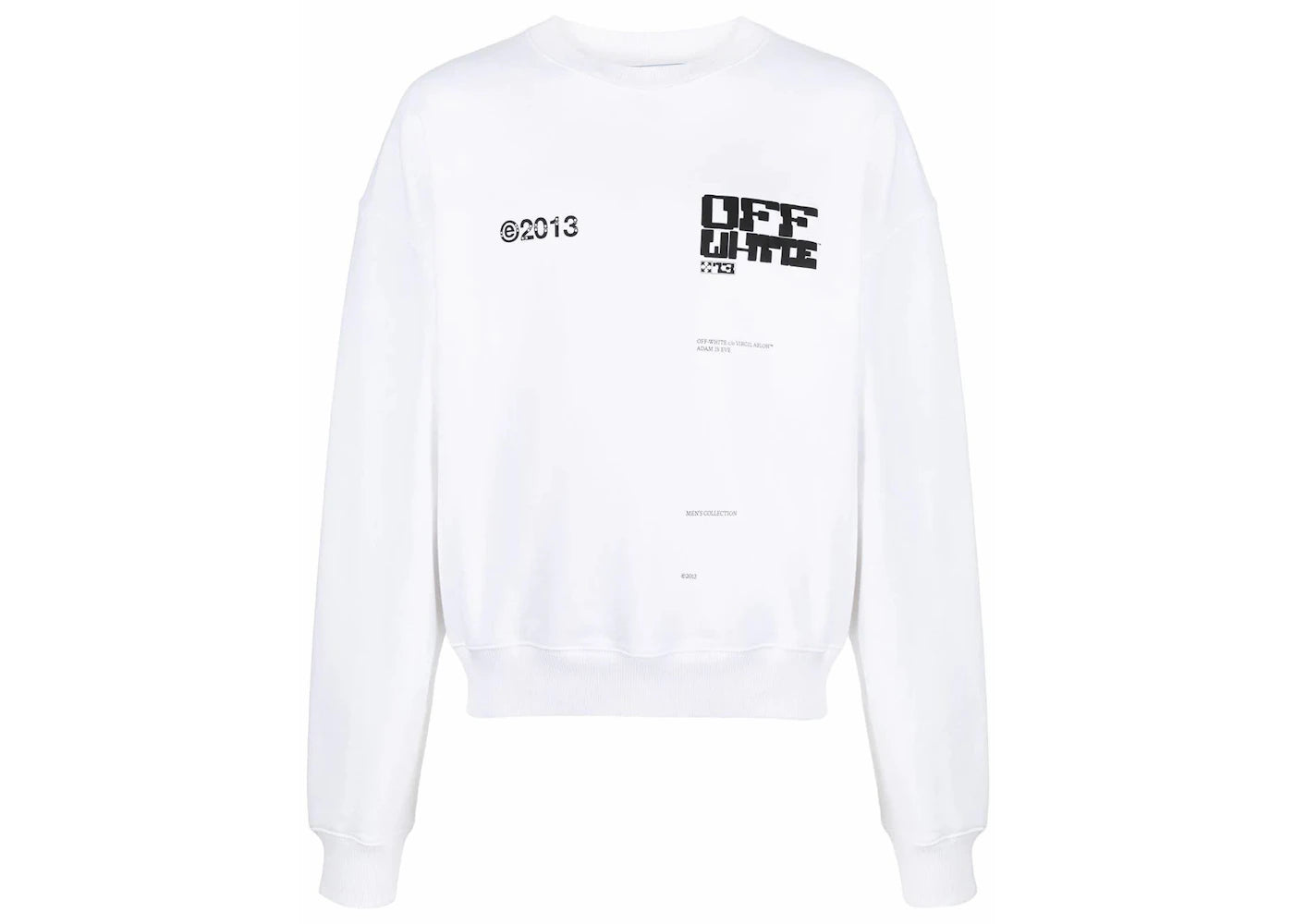 OFF-WHITE Tech Marker Crewneck White Black