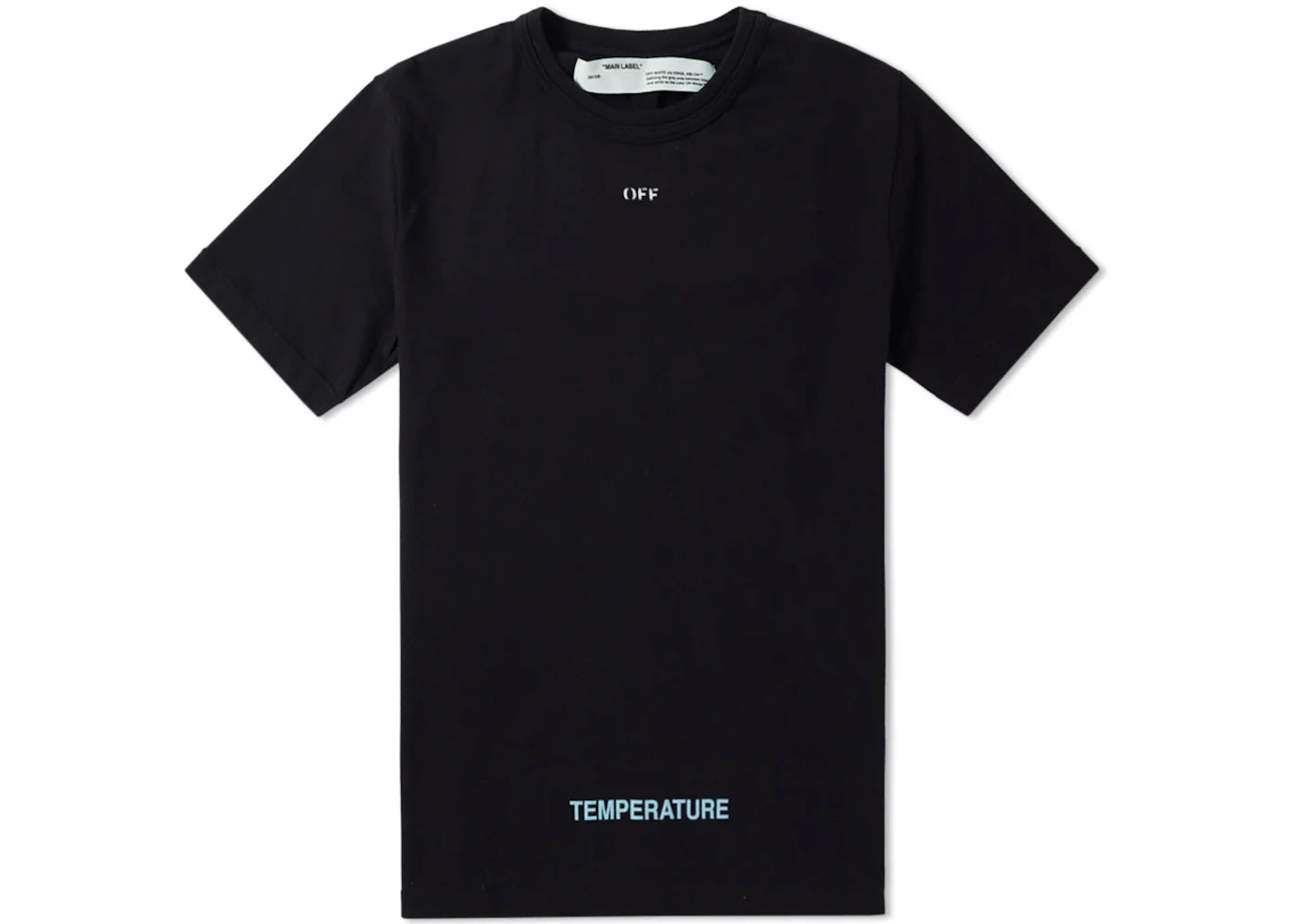 OFF-WHITE Temperature Diag T-shirt Black/Light Blue