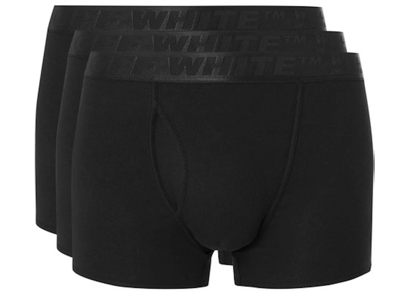 OFF-WHITE Three Pack Stretch Cotton Boxer Briefs (SS19) Black