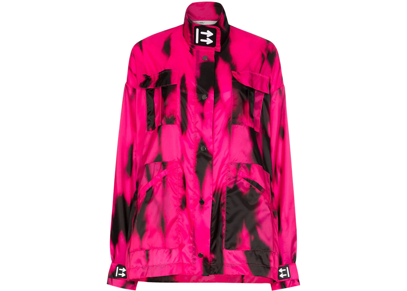 OFF-WHITE Tie Dye Track Coat Fuchsia