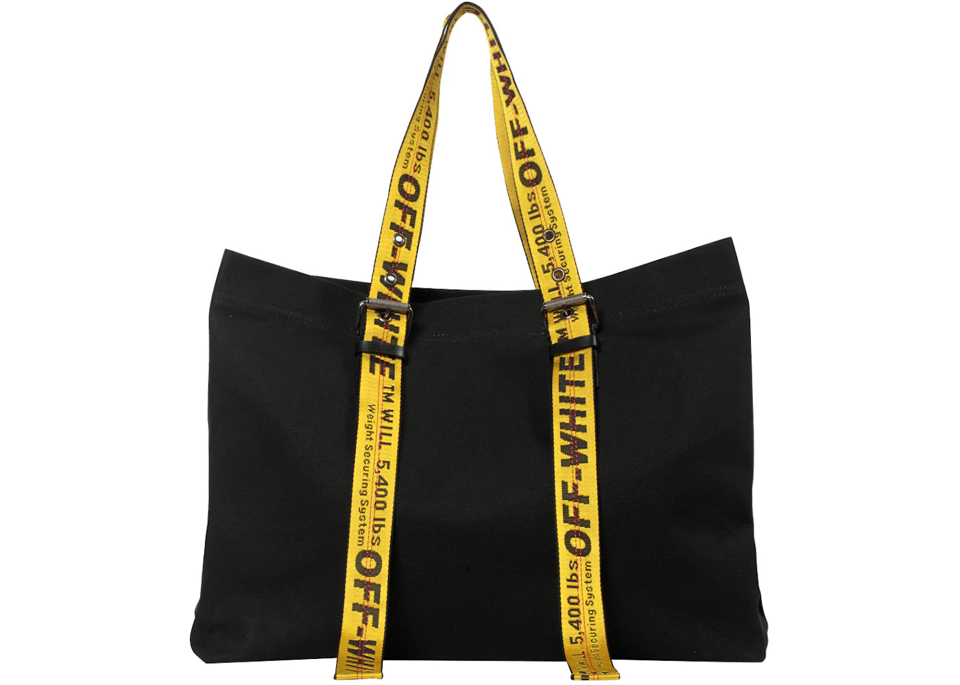 OFF-WHITE Tote Canvas Black Yellow