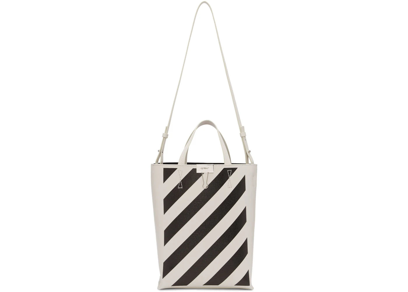 OFF-WHITE Tote Diag Off White Black