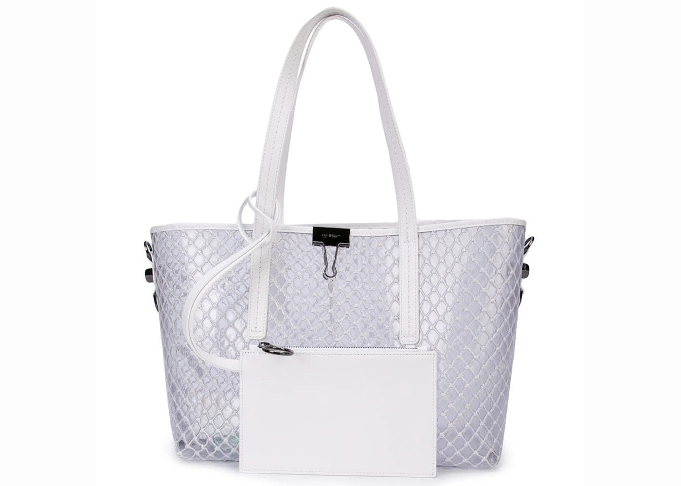 OFF-WHITE Tote Transparent Mesh White