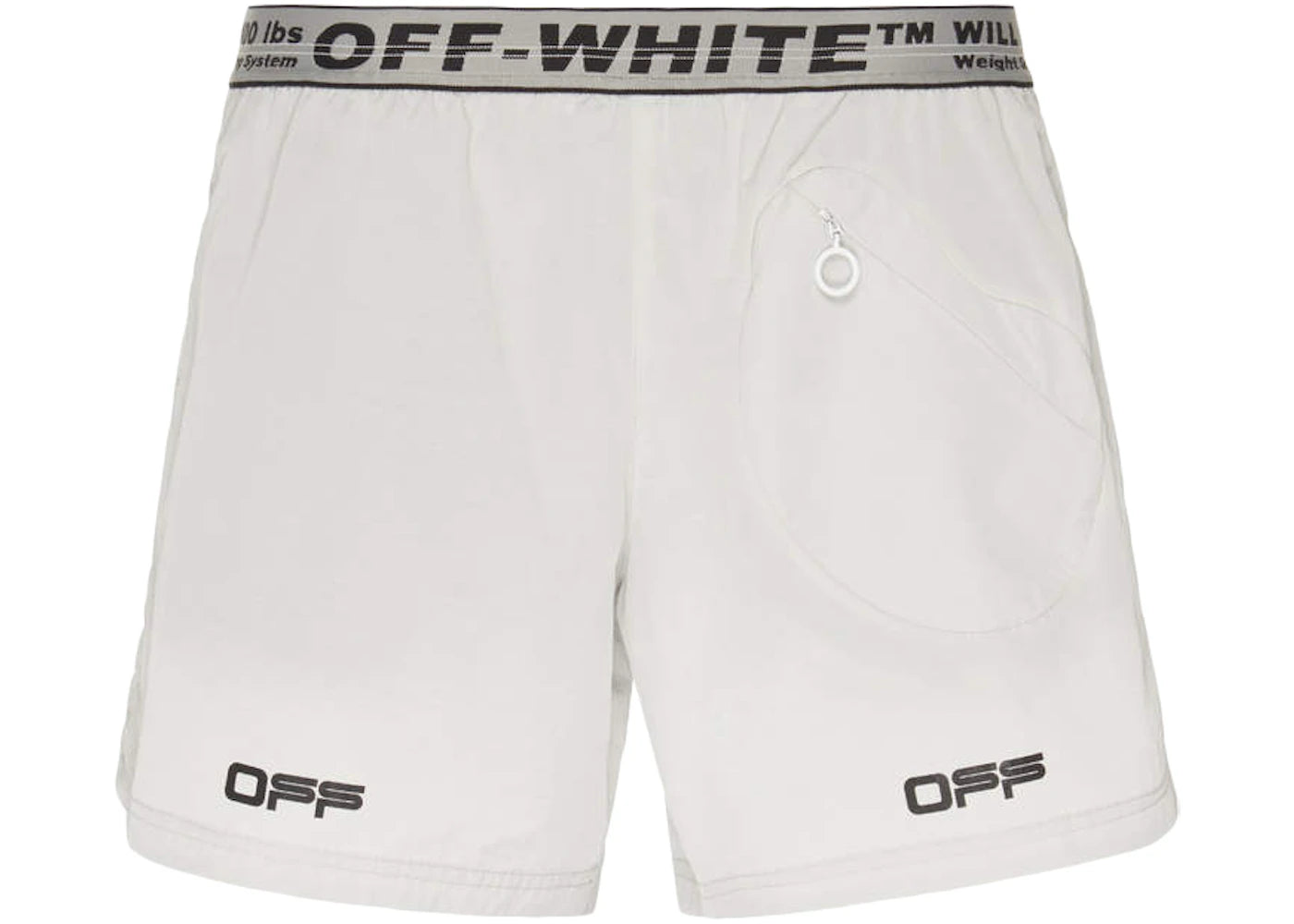 OFF-WHITE Track Shorts Light Grey/Black