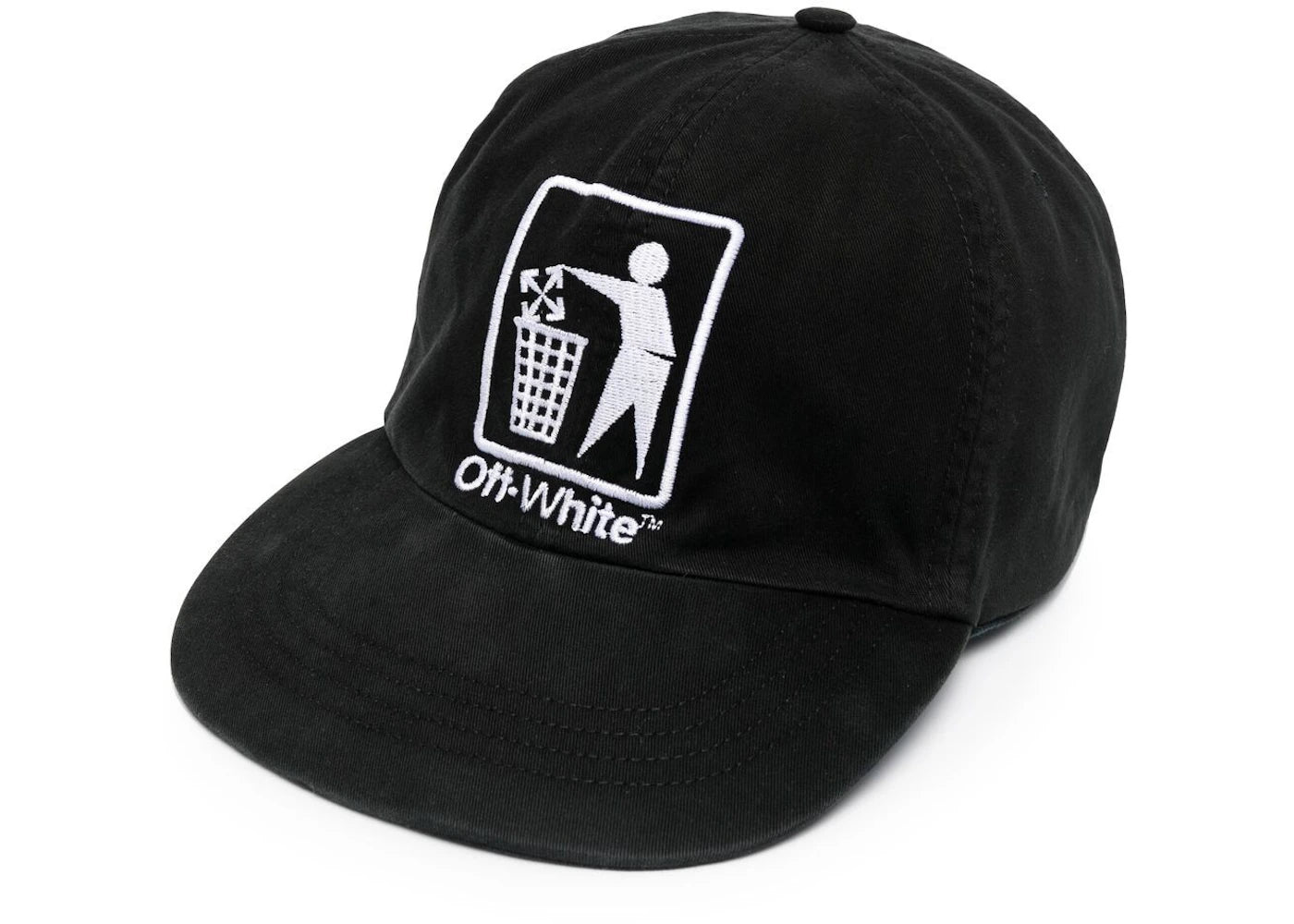 OFF-WHITE Trash Logo Cap Black/White