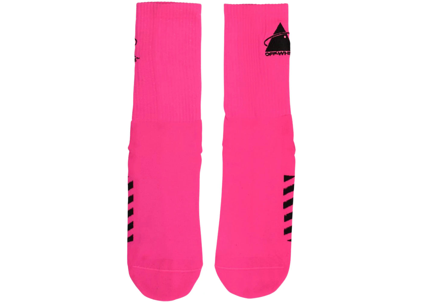 OFF-WHITE Triangle Planet Basic Socks Fuchsia/Black