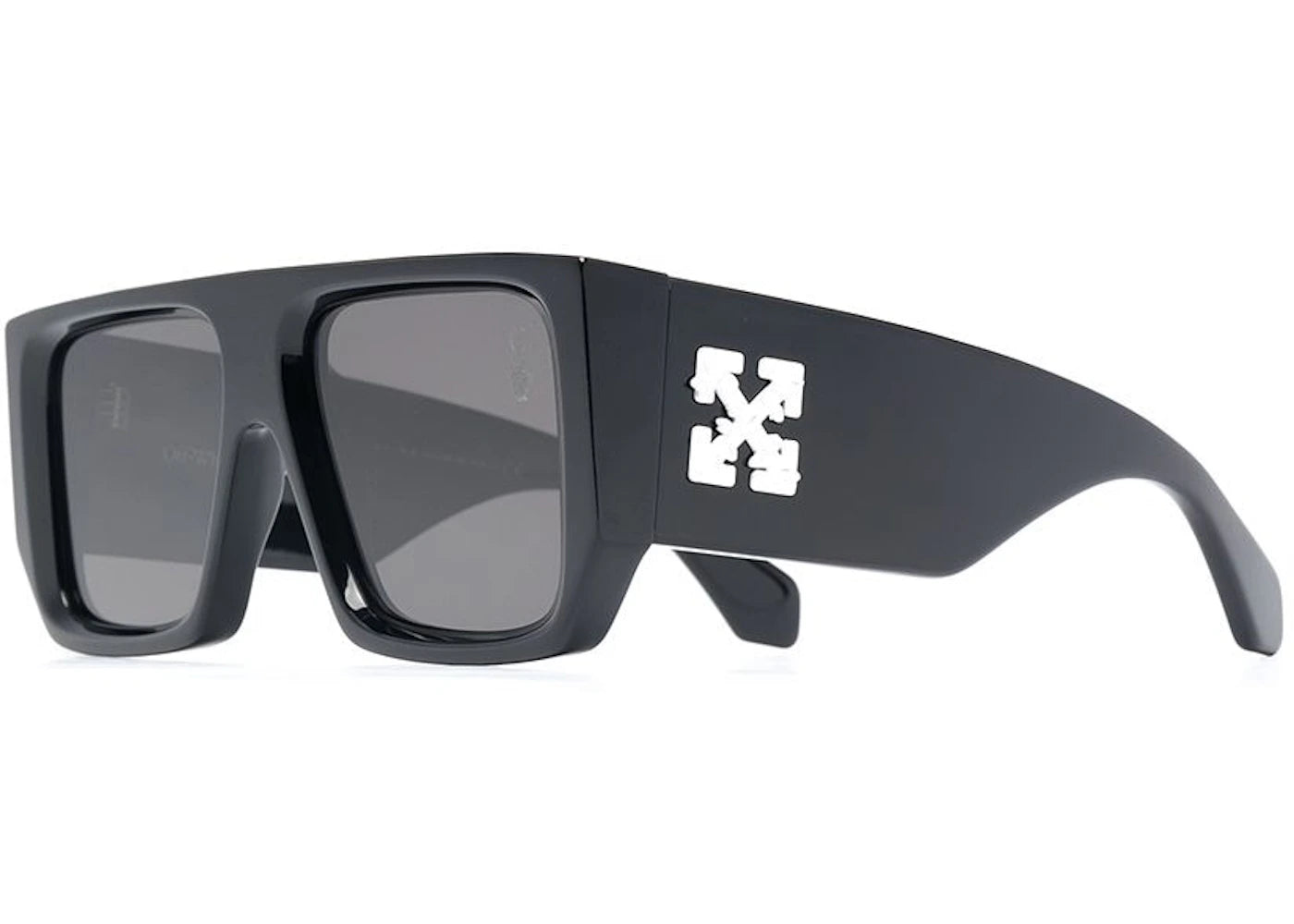 OFF-WHITE Tropez Rectangular Frame Sunglasses Black/White (OMRI013S21PLA0011001)