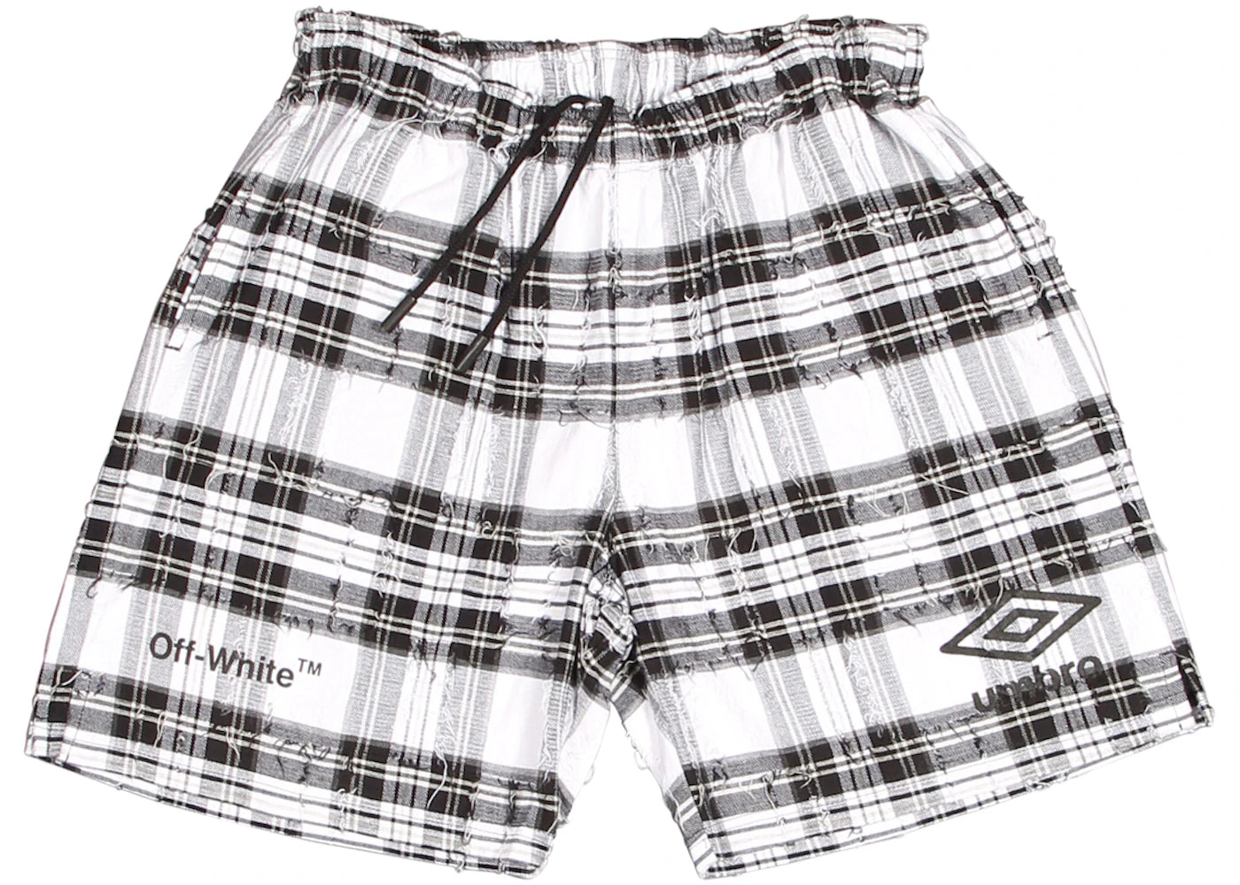 OFF-WHITE Umbro Check Shorts White