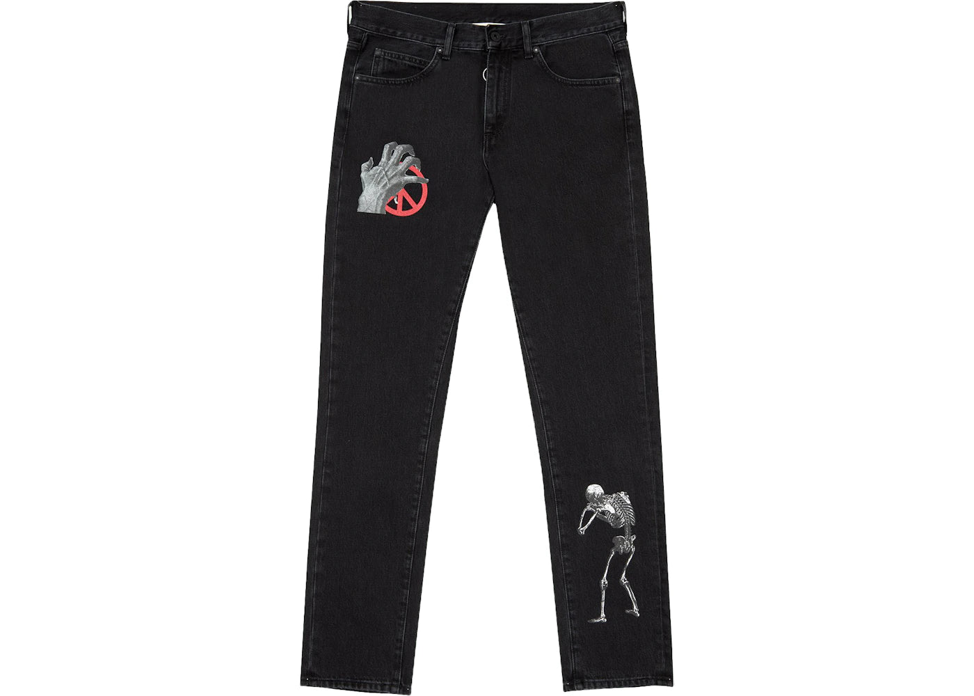 OFF-WHITE Undercover Slim 5 Pocket Denim Pants Black/Multicolor