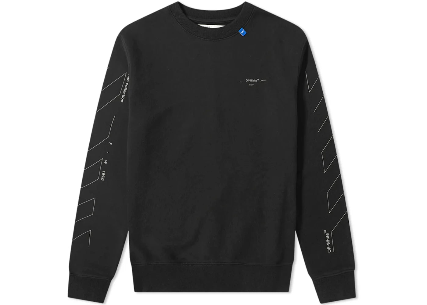 OFF-WHITE Unfinished Arrow 3M Crewneck Sweatshirt Black