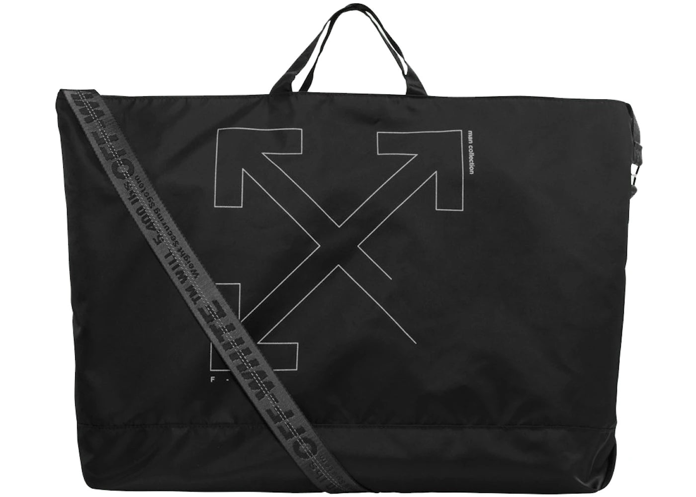 OFF-WHITE Unfinished Arrows Tote Bag Black