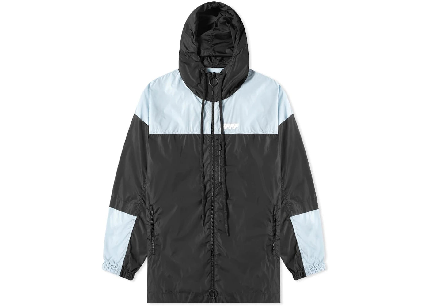 OFF-WHITE Unfinished Windbreaker Jacket Black/Grey