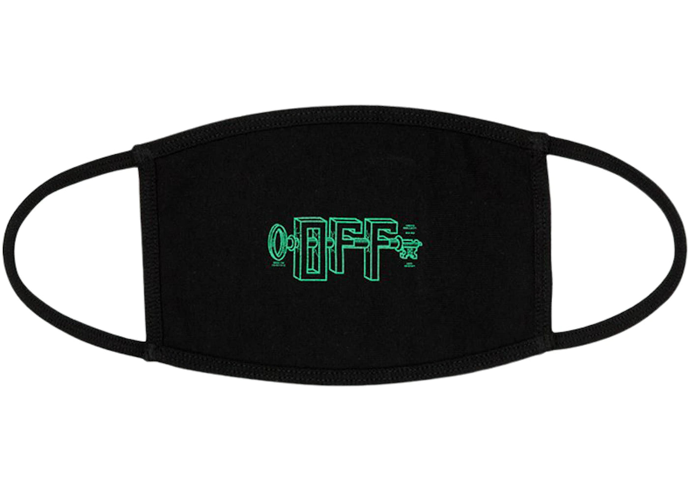 OFF-WHITE Universal Key Face Mask Black/Mint