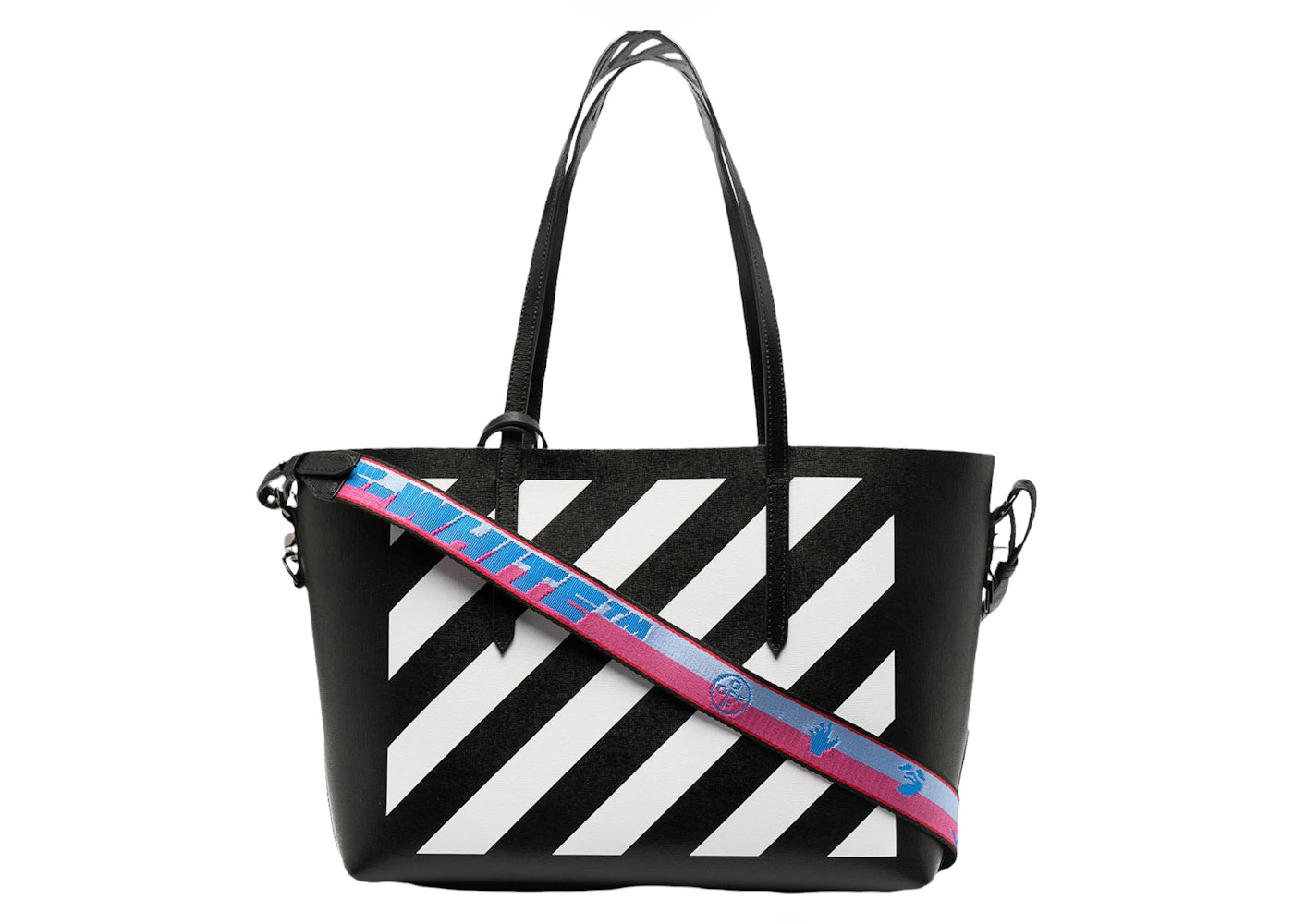 OFF-WHITE Virgil Abloh Diagonal Stripes Binder Shoulder Bag Black