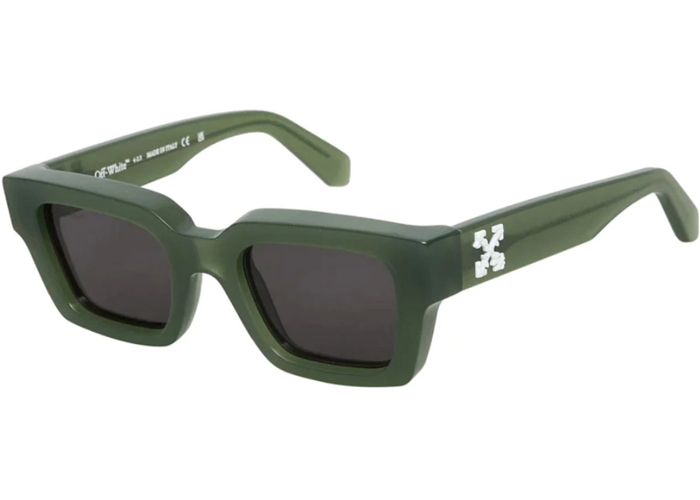 OFF-WHITE Virgil Rectangle Sunglasses Green/Grey (OERI008C99PLA0015507-FR)