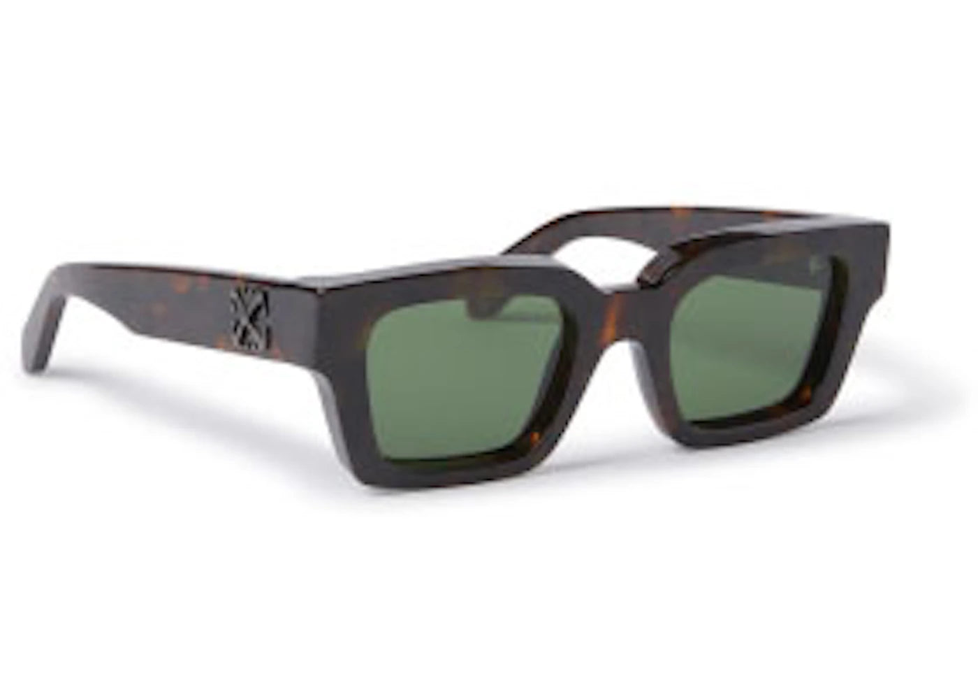 OFF-WHITE Virgil Square Sunglasses Havana/Green (OERI126S24PLA0016055-FR)